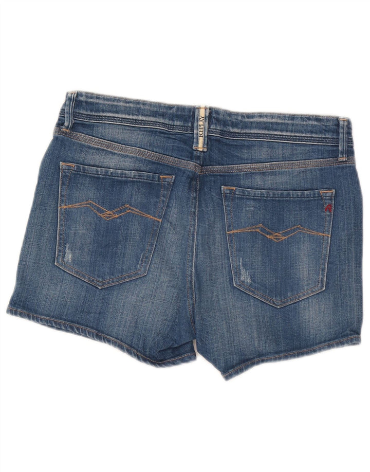 Replay Womens Denim Shorts W27 Small Blue