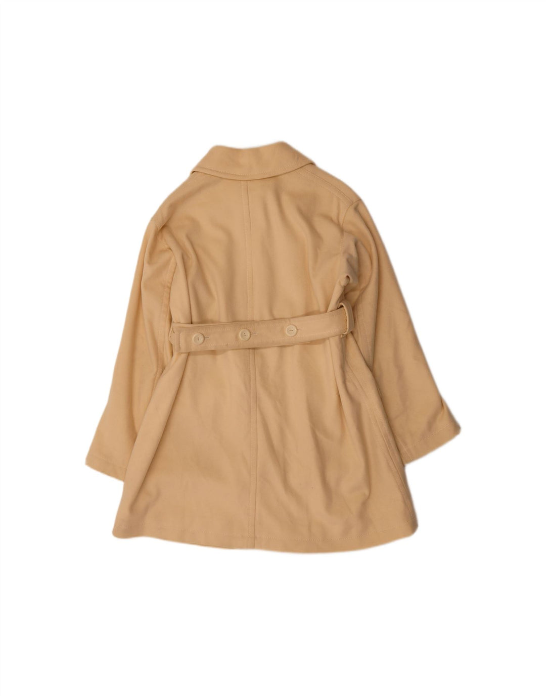 STEFANEL Womens Overcoat IT 40 Small Beige Polyester