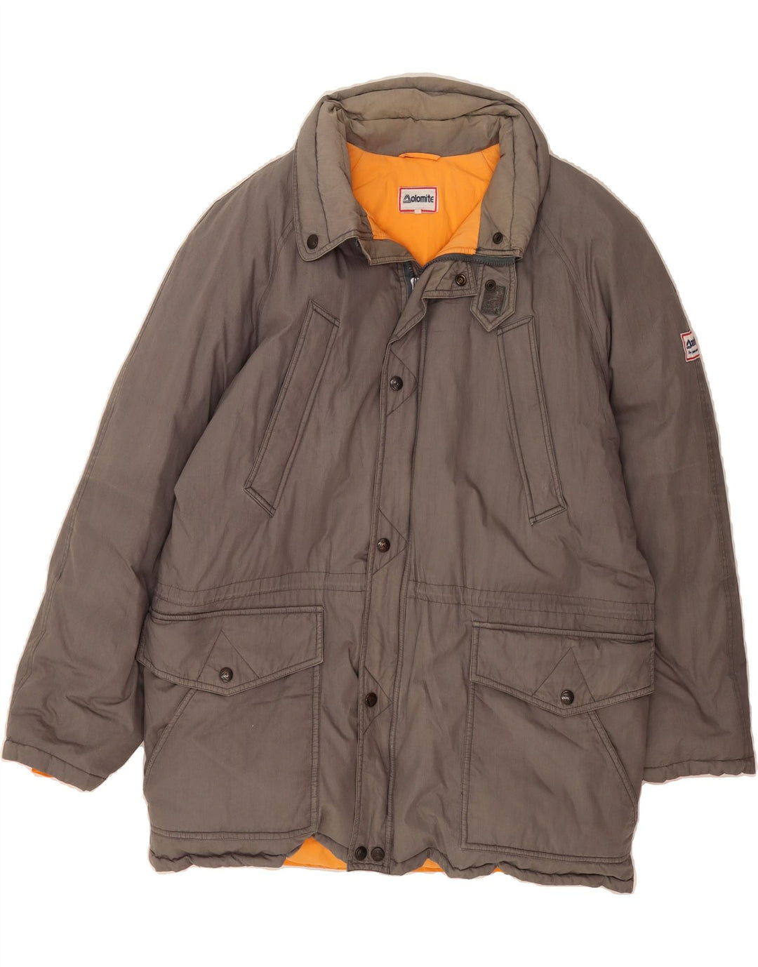 DOLOMITE Mens Padded Jacket UK 42 XL Grey Vintage Dolomite and Second-Hand Dolomite from Messina Hembry 