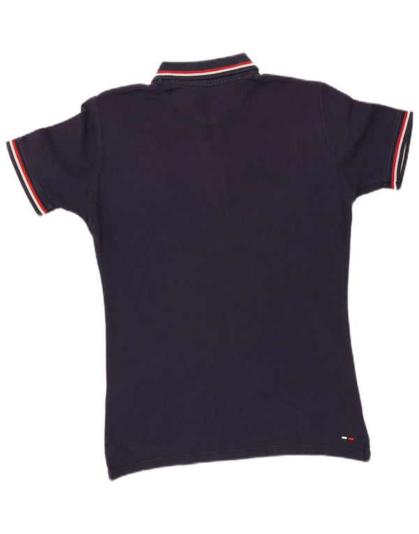 Fila Mens Polo Shirt Small Navy Blue Striped Cotton