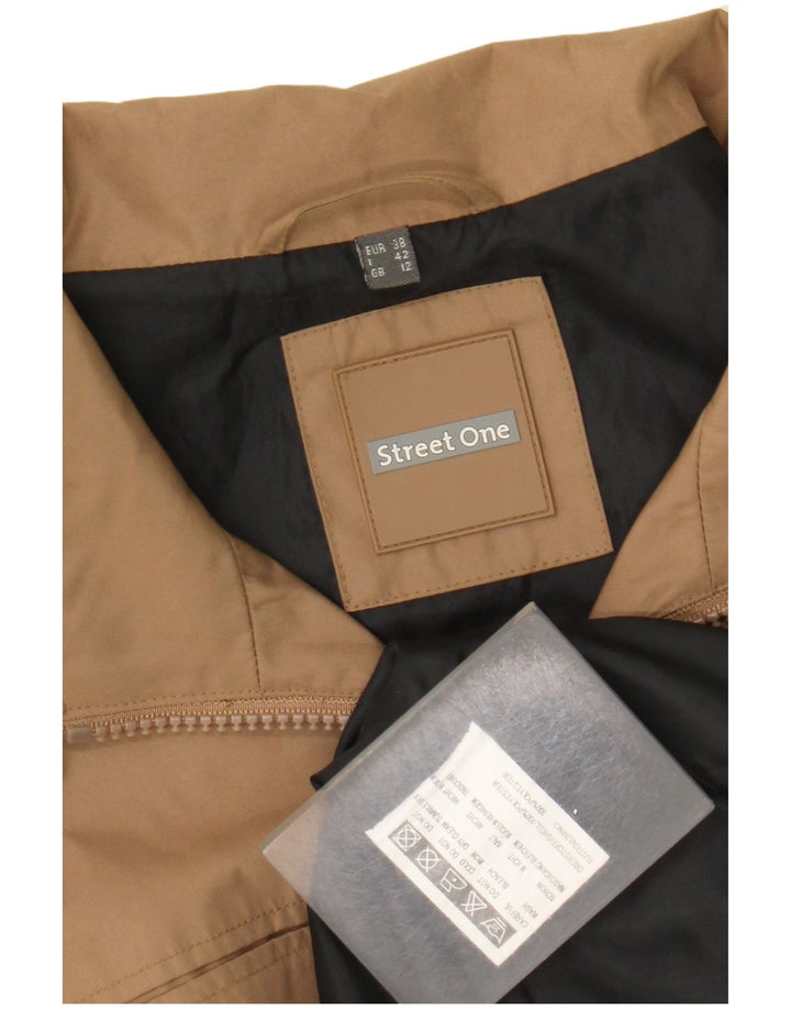 Street One Womens Bomber Jacket UK 12 Medium  Brown Polyester