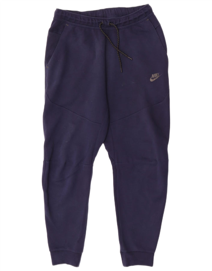 Nike Mens Tracksuit Trousers Joggers Medium Navy Blue Cotton