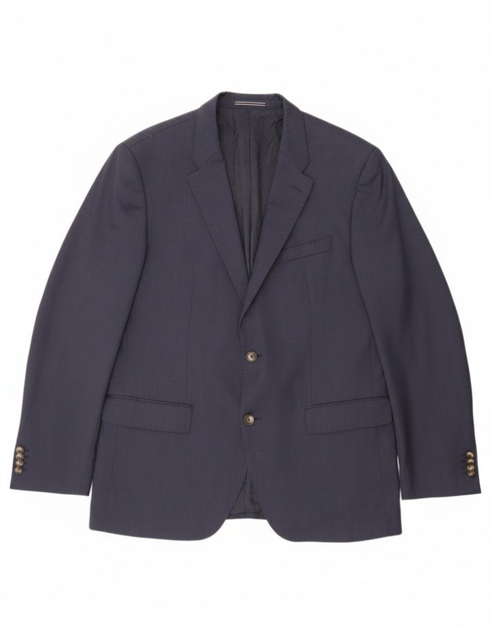 Tommy Hilfiger Mens Tailored 2 Button Blazer Jacket IT 54 2XL Navy Blue