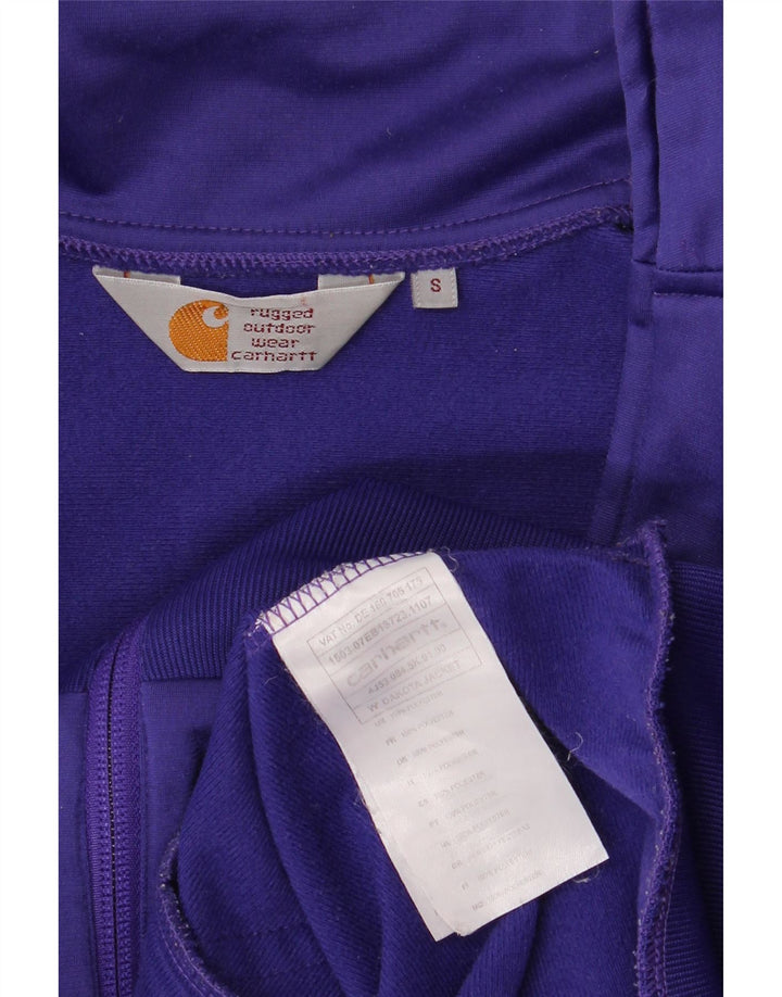 Carhartt Womens Tracksuit Top Jacket UK 10 Small Purple Chevron Polyester