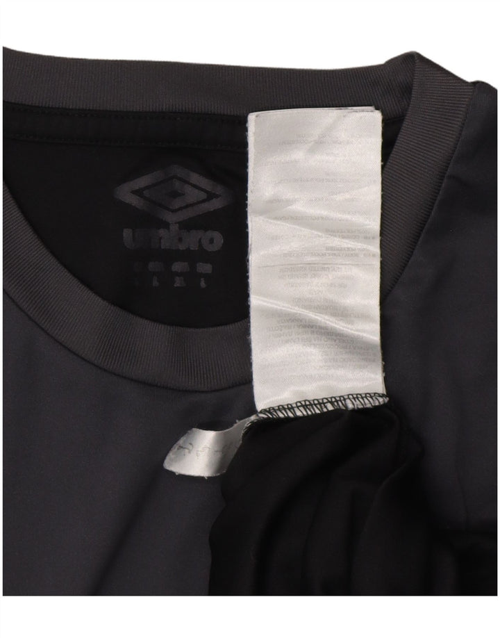 UMBRO Mens T-Shirt Top Large Black Colourblock Polyester