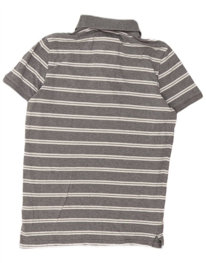 Hollister Mens Polo Shirt Medium Grey Cotton