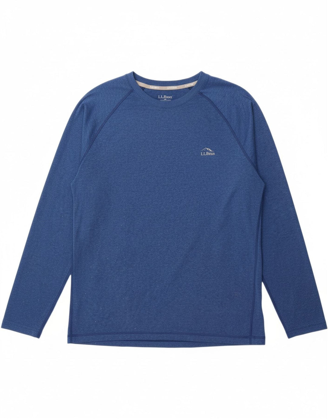L.L.BEAN Mens Top Long Sleeve Large Blue Polyester