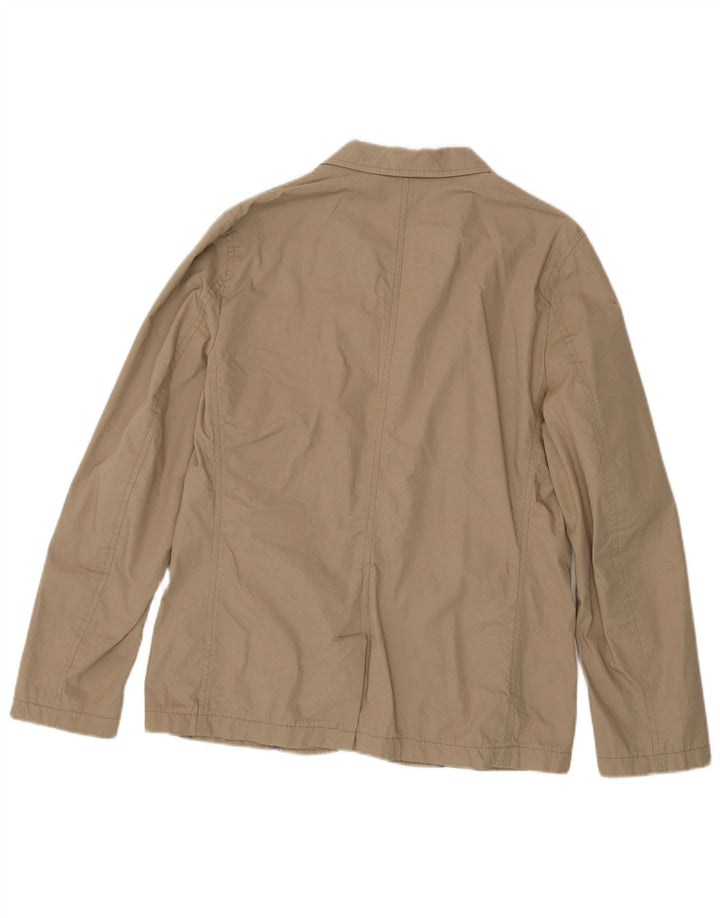 French Connection Mens Utility Jacket UK 40 Large Beige Cotton
