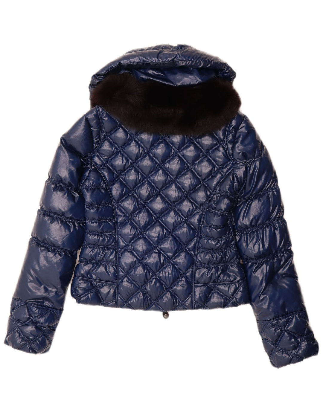 PINKO Womens Padded Jacket UK 8 Small  Navy Blue Polyamide