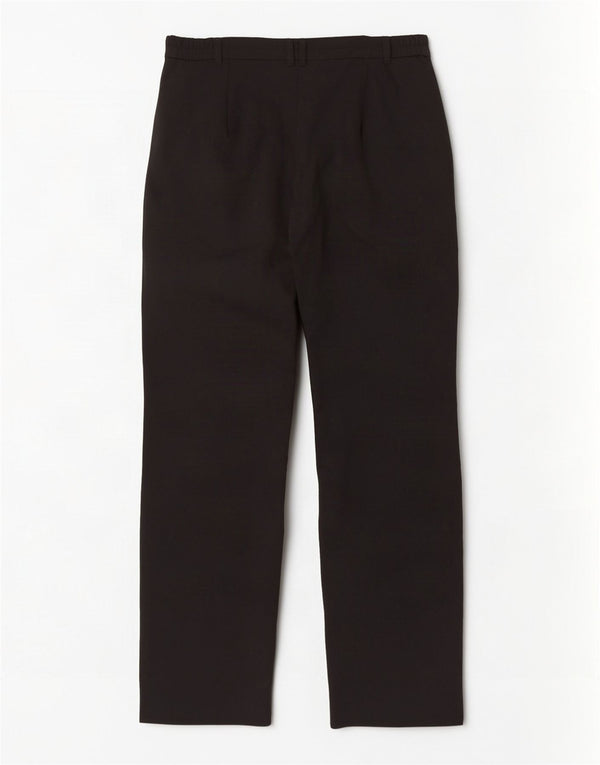 Marks & Spencer Womens Straight Suit Trousers UK 14 Medium W34 L30 Black