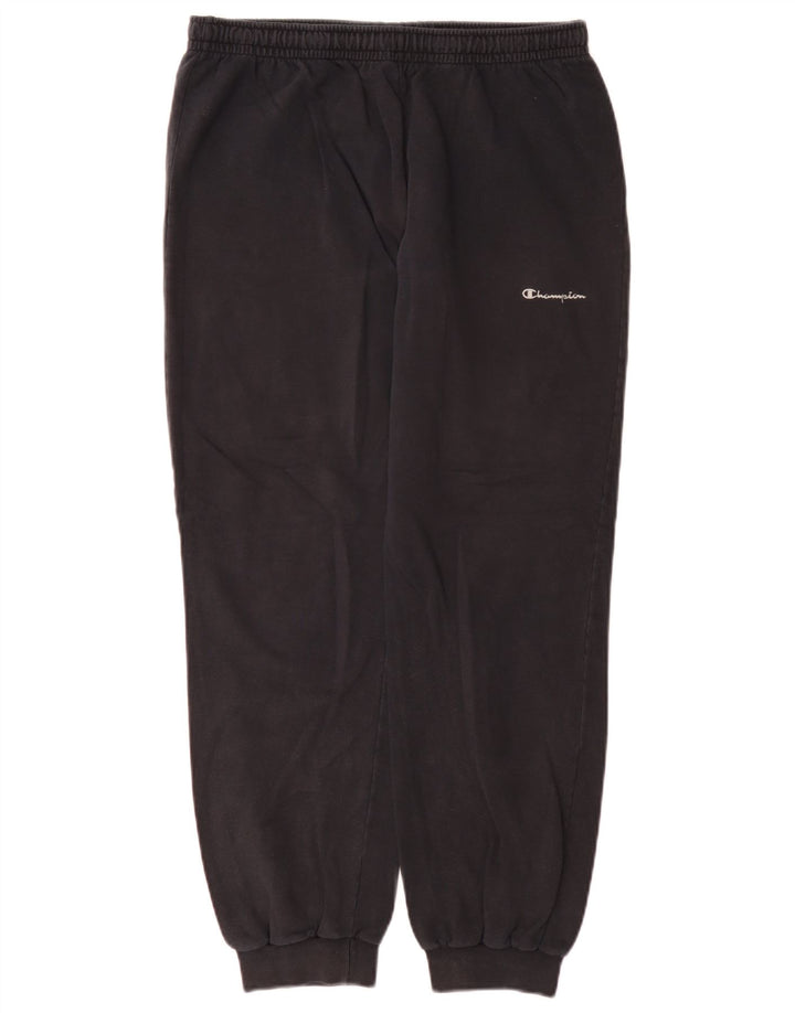 Champion Mens Tracksuit Trousers Joggers Medium Black Cotton
