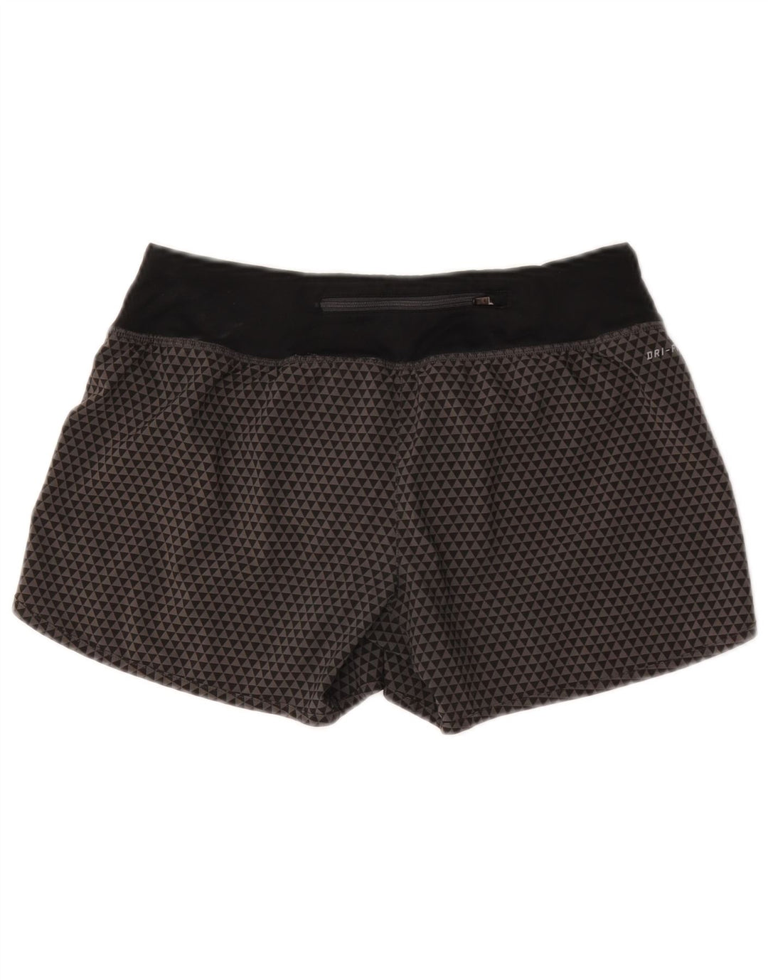 Nike Womens Sport Shorts UK 10 Small Grey Geometric Polyester
