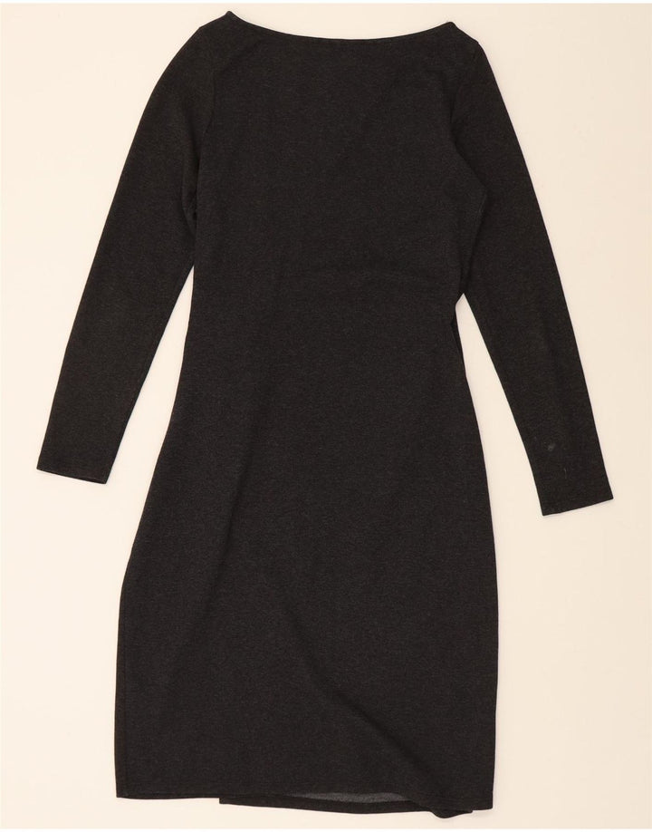PHASE EIGHT Womens Long Sleeve Sheath Dress UK 14 Medium Grey Viscose Vintage Phase Eight and Second-Hand Phase Eight from Messina Hembry 
