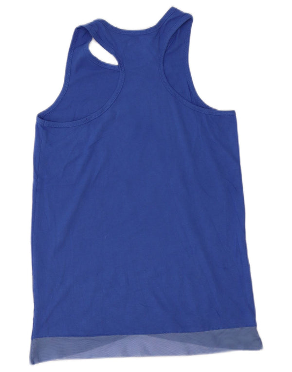 Adidas Girls Graphic Vest Top 12-13 Years Large Blue Cotton