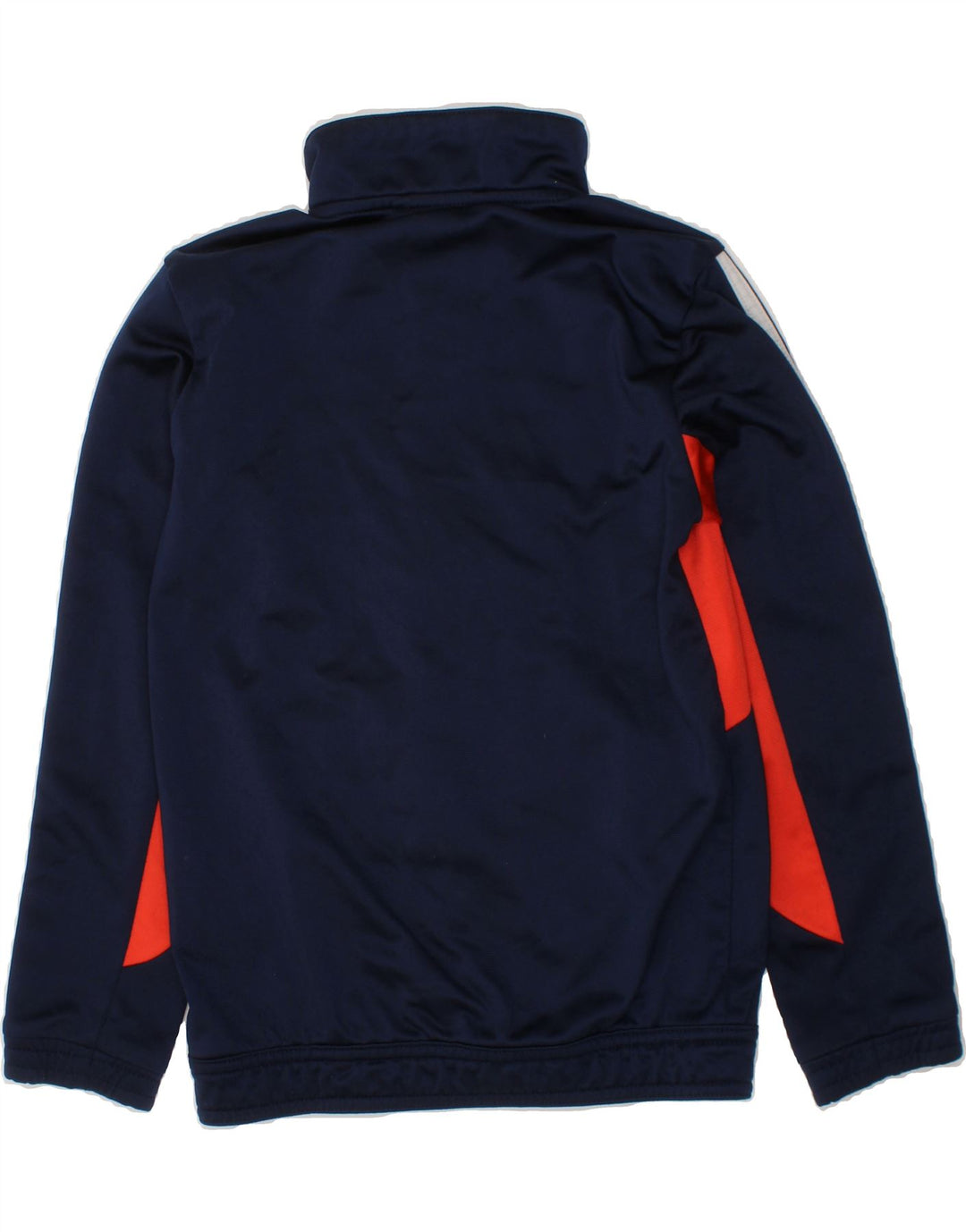 ADIDAS Boys Tracksuit Top Jacket 7-8 Years Navy Blue Colourblock Polyester Vintage Adidas and Second-Hand Adidas from Messina Hembry 