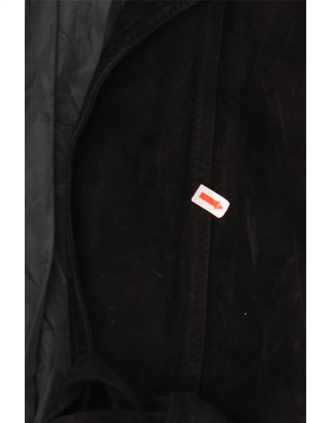 VINTAGE Womens Suede Jacket UK 14 Large Black