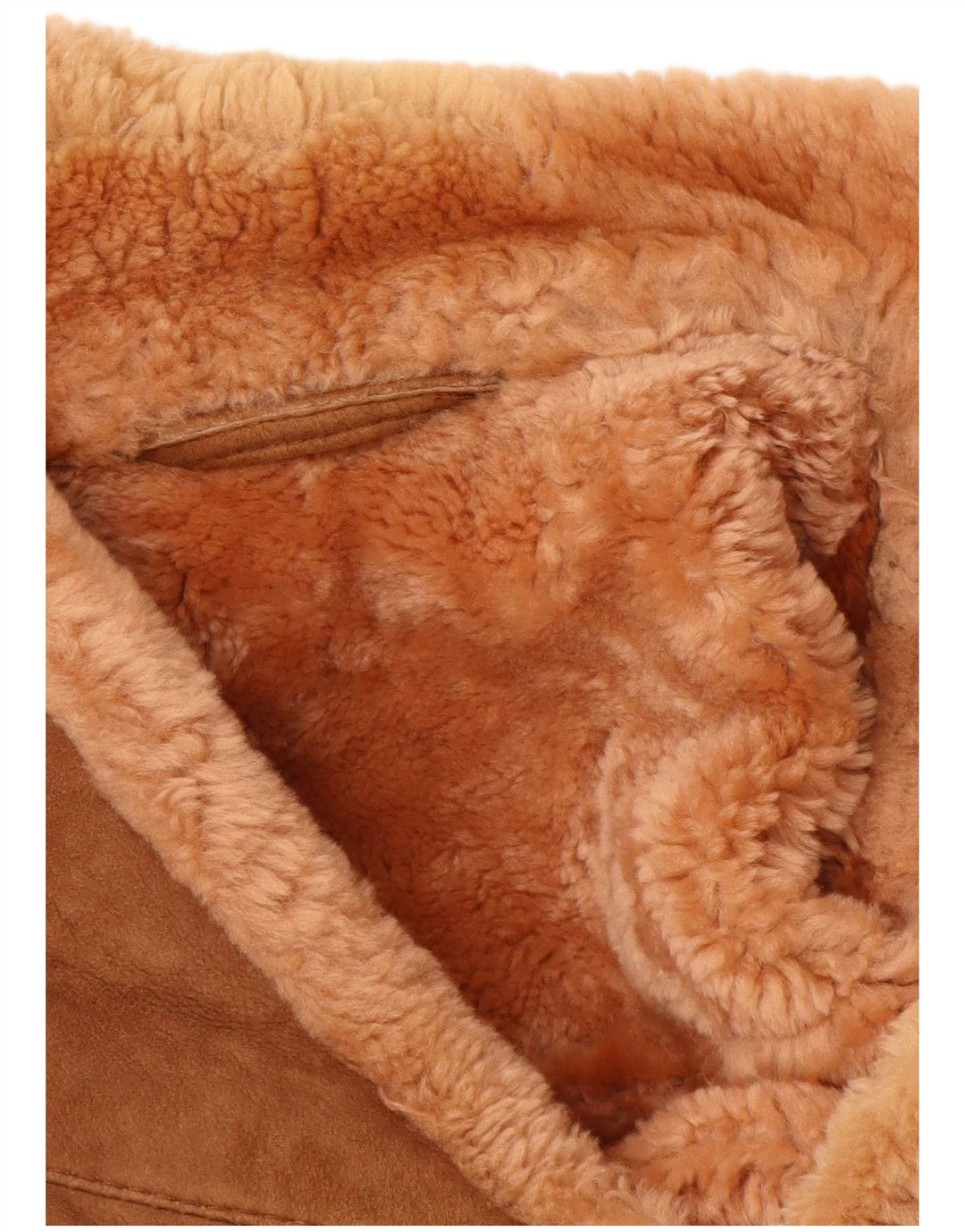 VINTAGE Mens Duffle Shearling Jacket UK 40 Large Brown