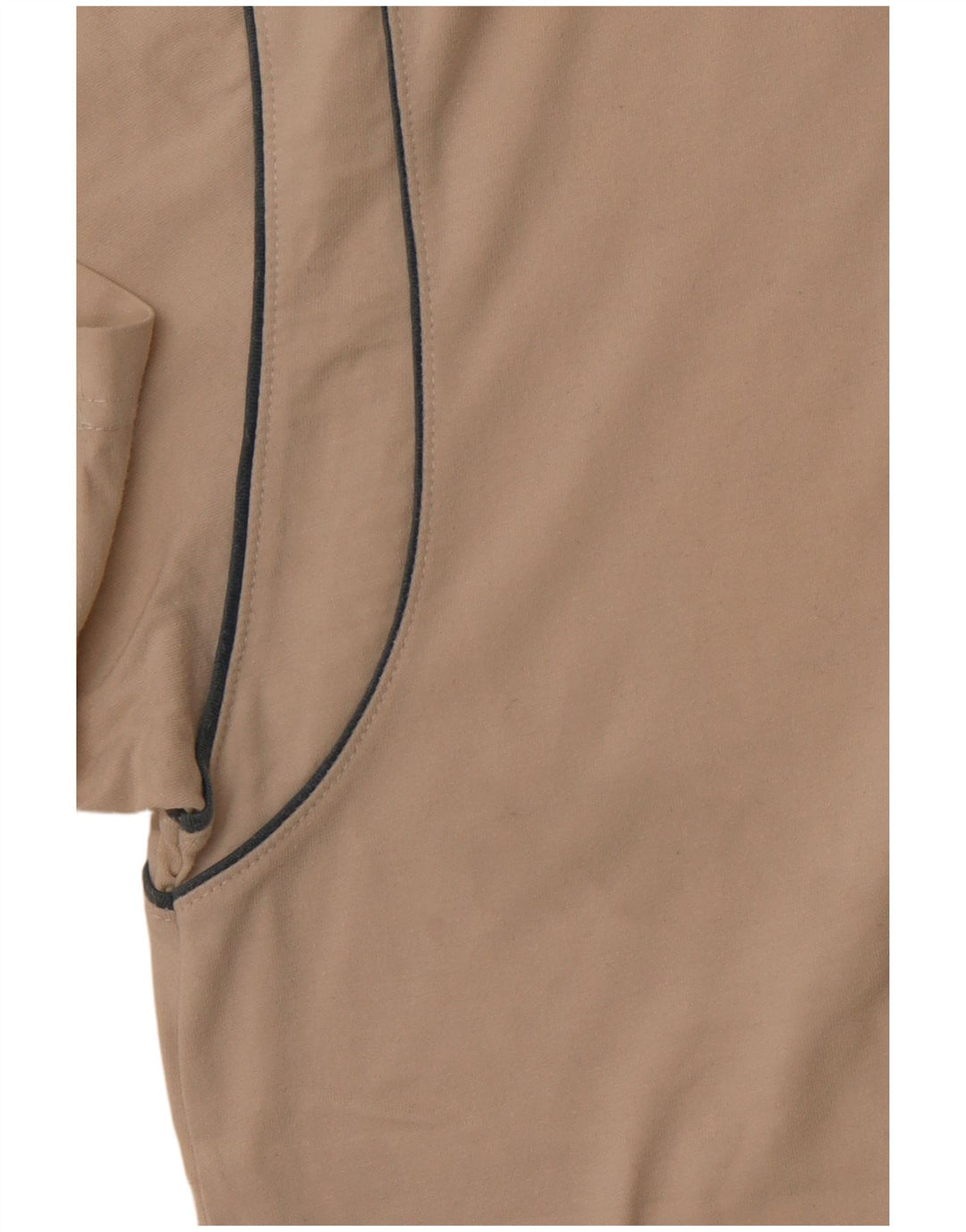 DIADORA Mens Polo Shirt Large Beige Colourblock Cotton