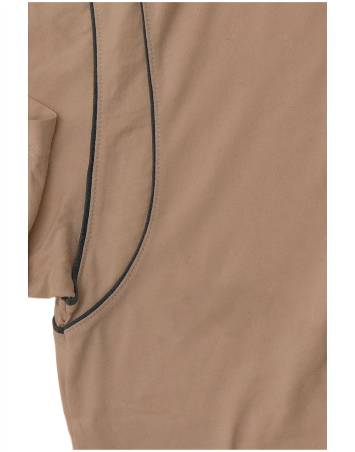 DIADORA Mens Polo Shirt Large Beige Colourblock Cotton