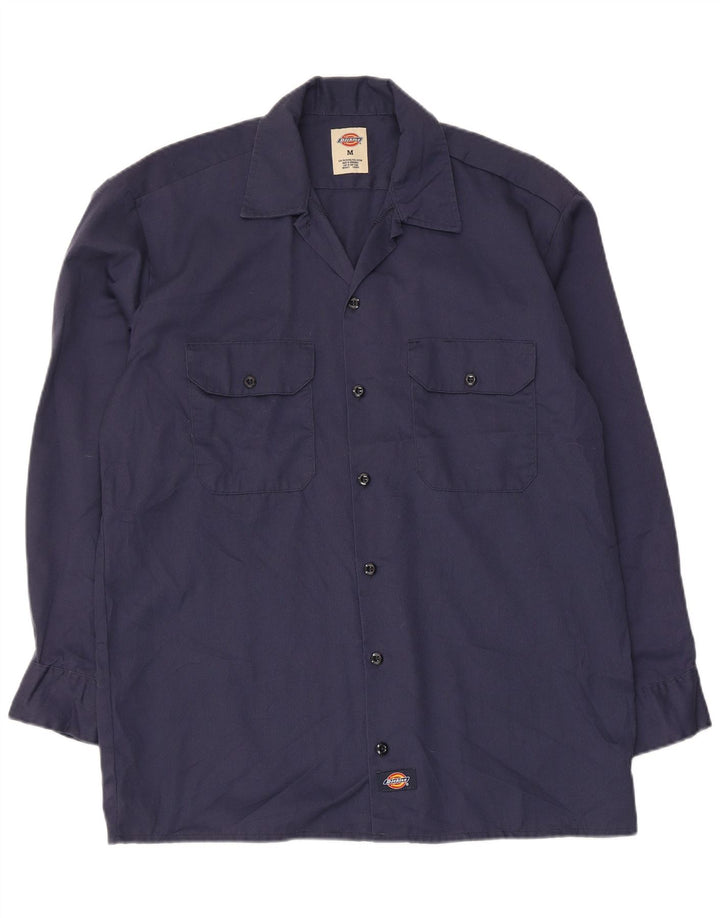 Dickies Mens Shirt Medium Navy Blue Polyester