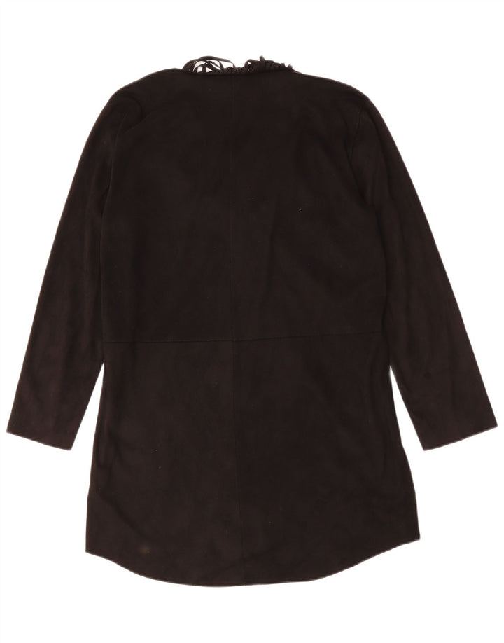 ZARA Womens Long Sleeve Tunic Dress UK 14 Medium Black Polyester