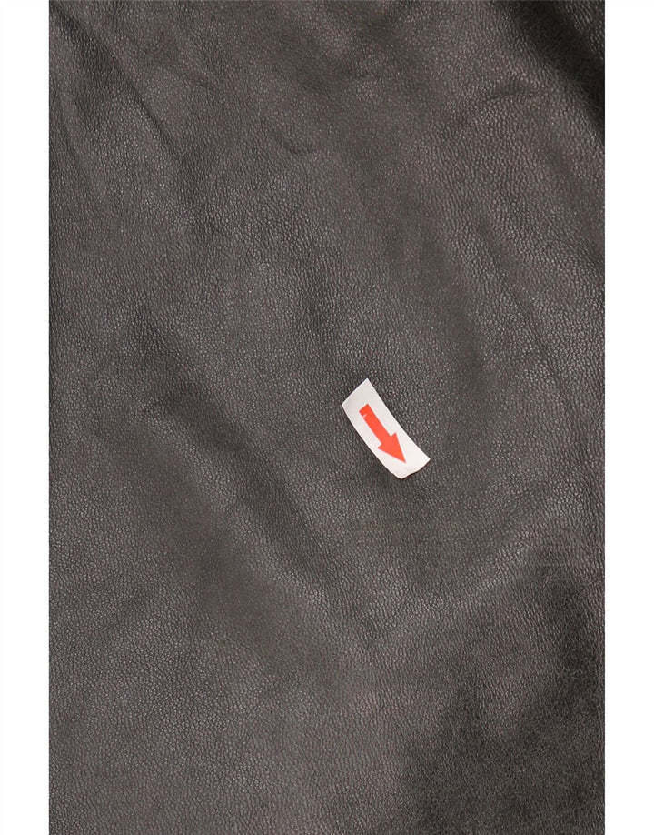 VINTAGE Mens Leather Jacket UK 42 XL Black Leather