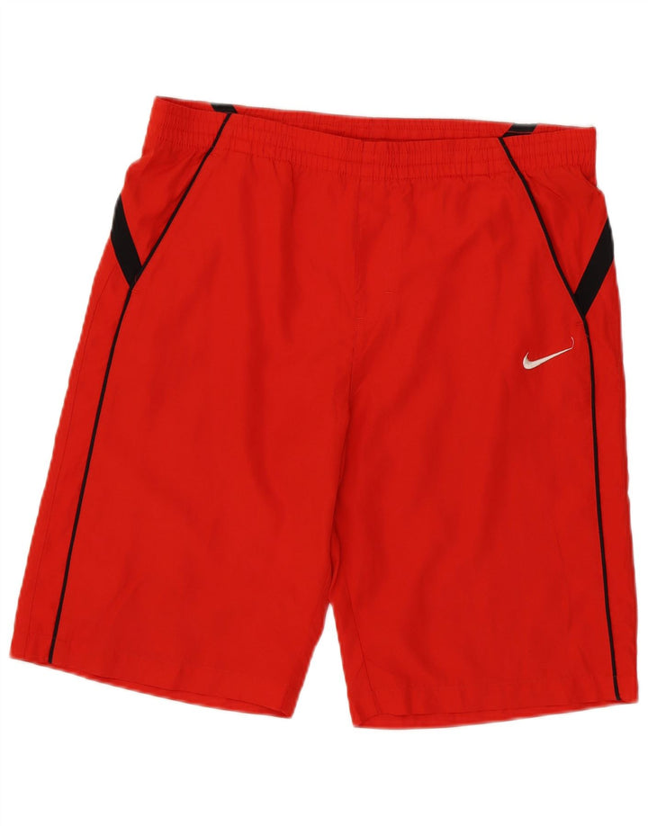 NIKE Boys Sport Shorts 13-14 Years XL Red Polyester