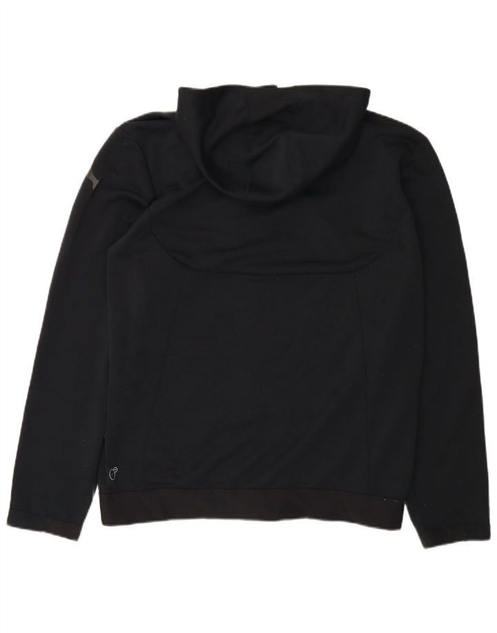 PUMA Mens Zip Hoodie Sweater Large Black Polyester