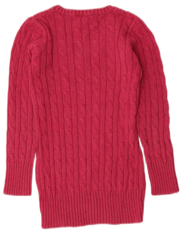 RALPH LAUREN Girls Jumper Dress 6-7 Years Small Pink Cotton