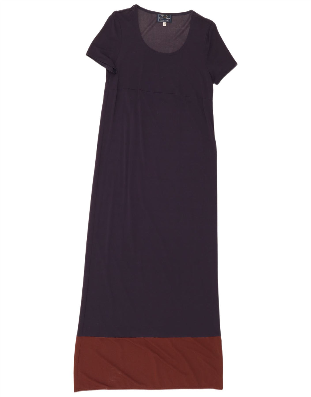 Les Copains Womens Blue Eagle Maxi Dress IT 42 Medium Navy Colourblock
