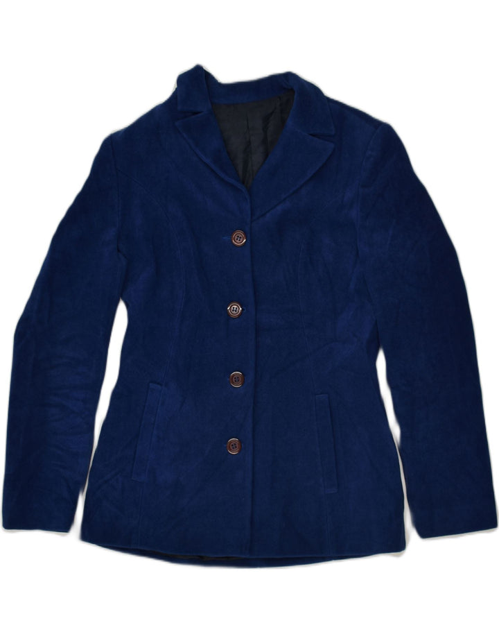 VINTAGE Womens 4 Button Blazer Jacket IT 44 Medium Blue Viscose | Vintage Vintage | Thrift | Second-Hand Vintage | Used Clothing | Messina Hembry 