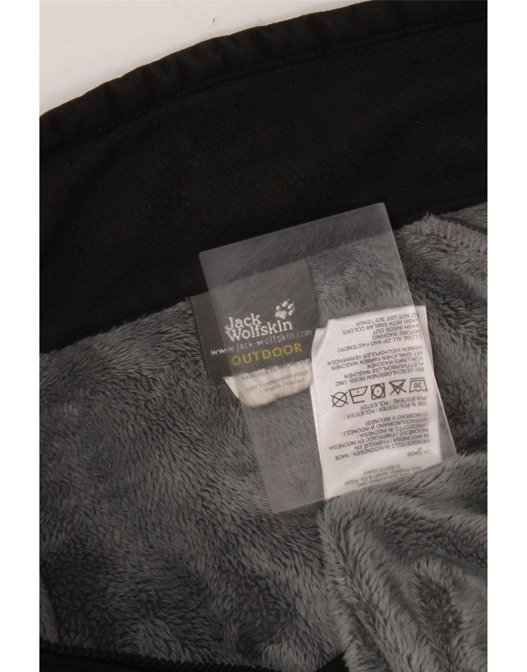 JACK WOLFSKIN Mens Graphic Liner Windbreaker Jacket UK 36/38 Medium Black