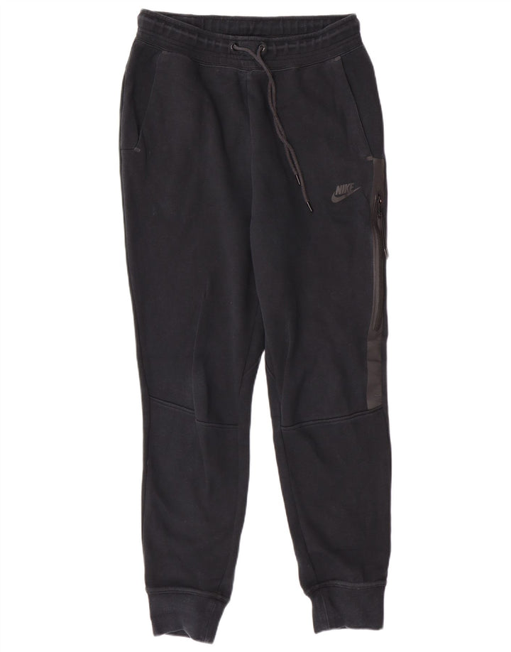 NIKE Mens Tracksuit Trousers Joggers Small  Navy Blue Cotton