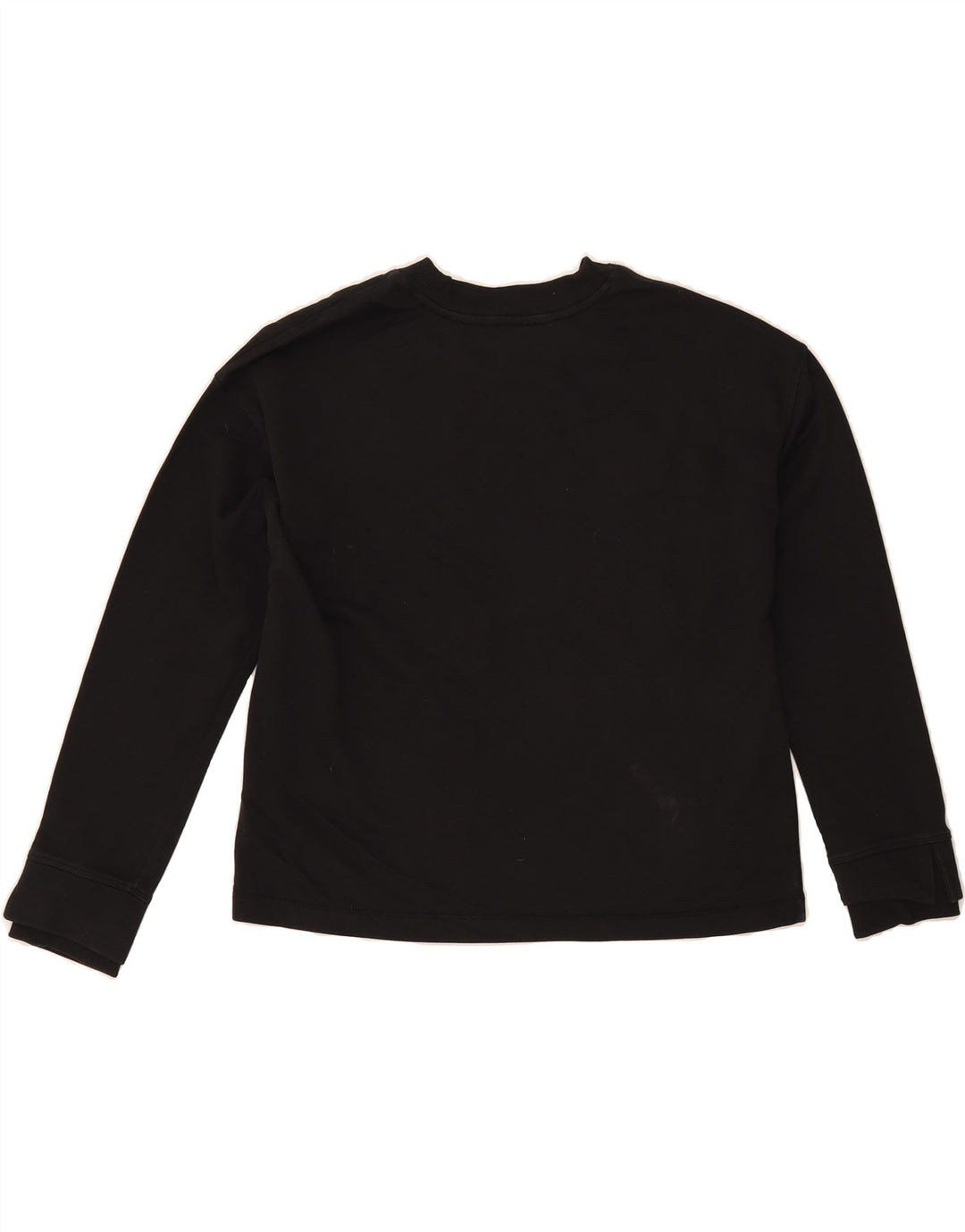 DKNY Womens Graphic Sweatshirt Jumper UK 14 Medium Black Cotton Vintage Dkny and Second-Hand Dkny from Messina Hembry 