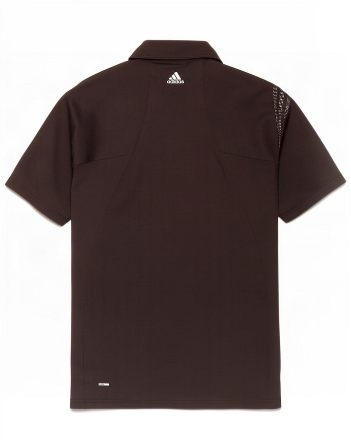 Adidas Mens Climacool Polo Shirt Large Black Polyester