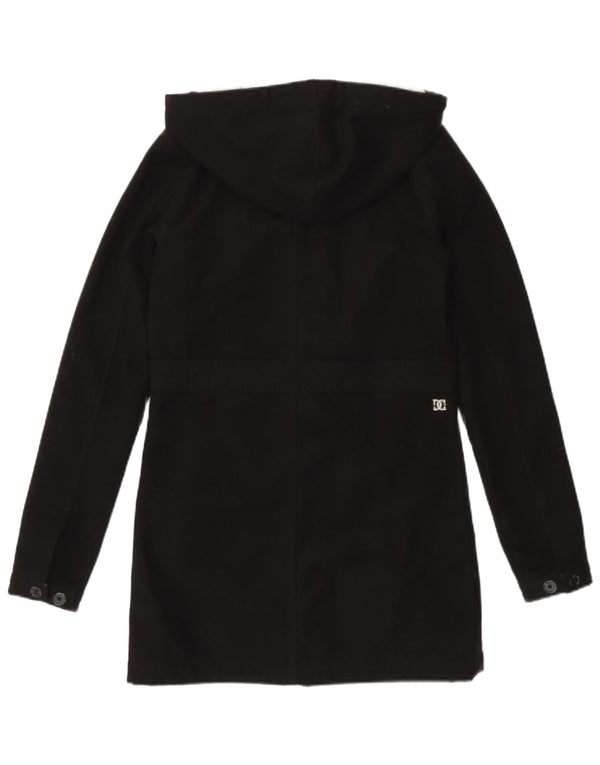 DC Womens Hooded Windbreaker Jacket UK 10 Small Black Polyester