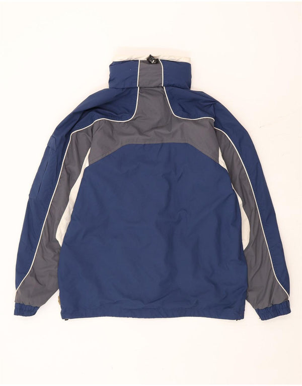 Columbia Mens Hooded Loose Fit Ski Jacket UK 36 Small Navy Blue Colourblock