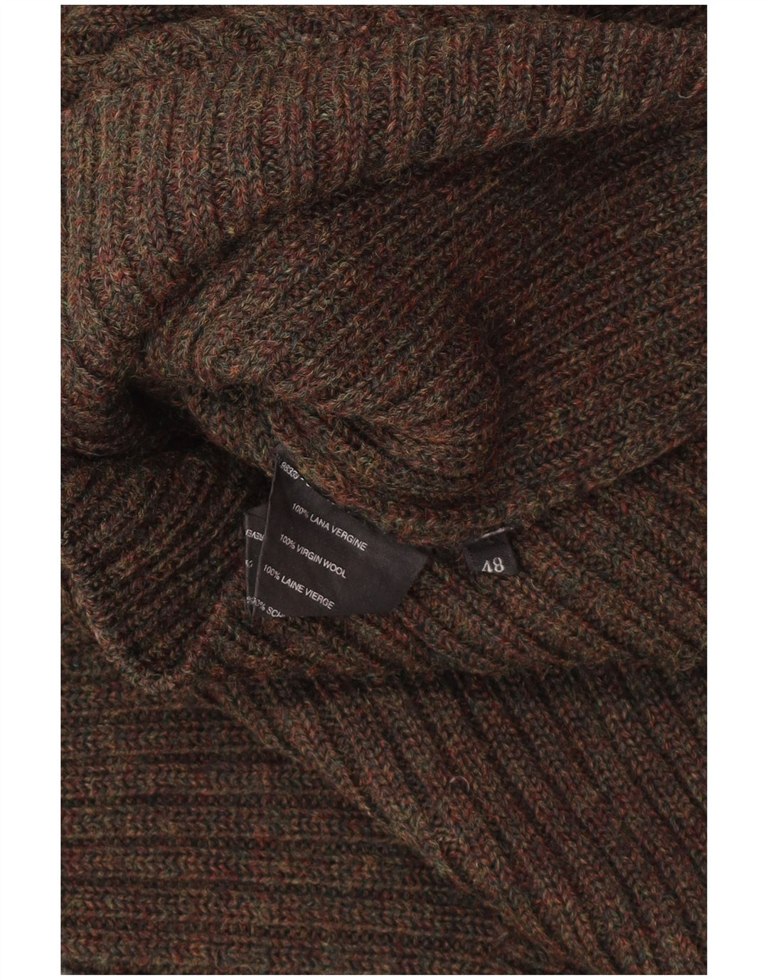 PRADA Womens Zip Neck Jumper Sweater IT 48 XL Brown Virgin Wool