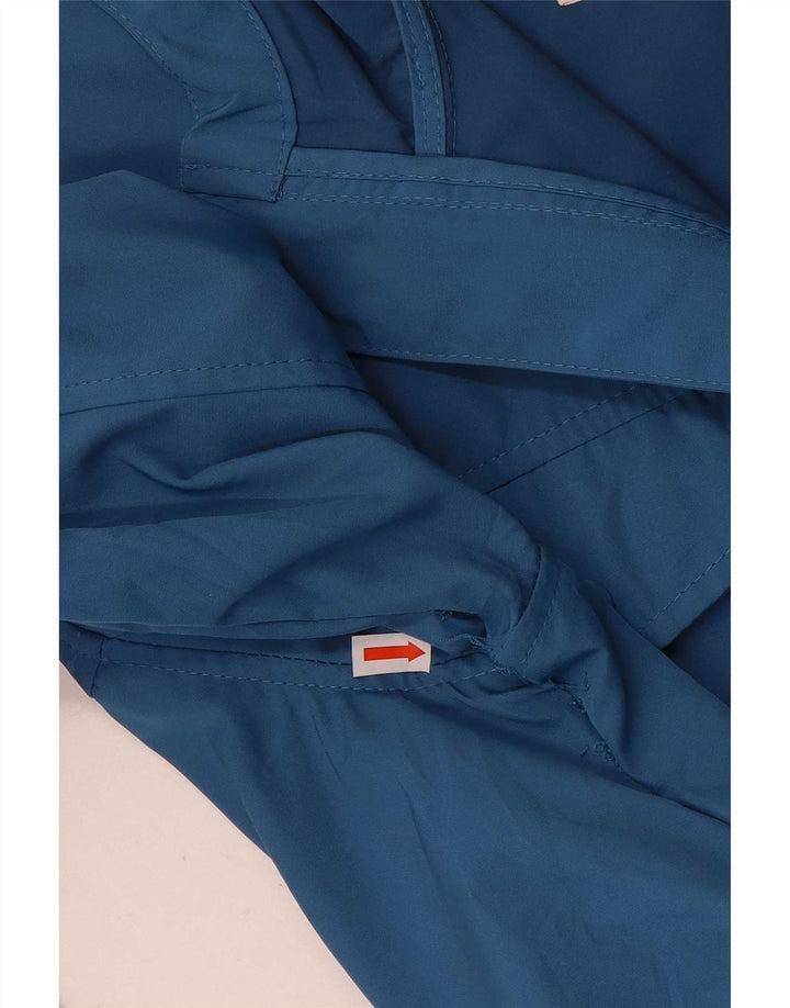 Penguin Mens Hooded Rain Jacket UK 36 Small Blue Polyester