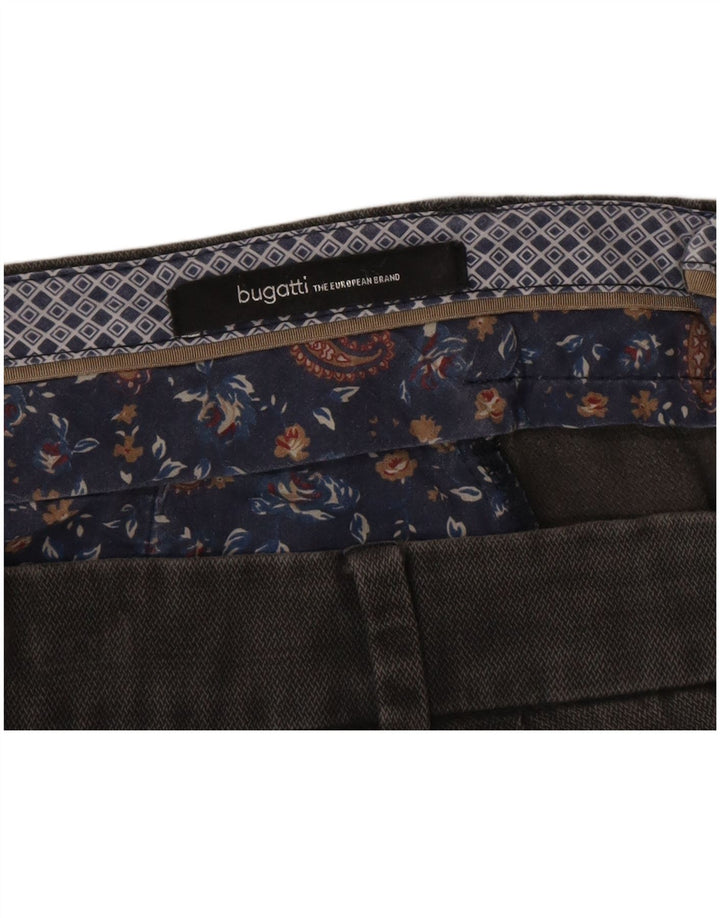 Bugatti Mens Tapered Chino Trousers W38 L27 Grey