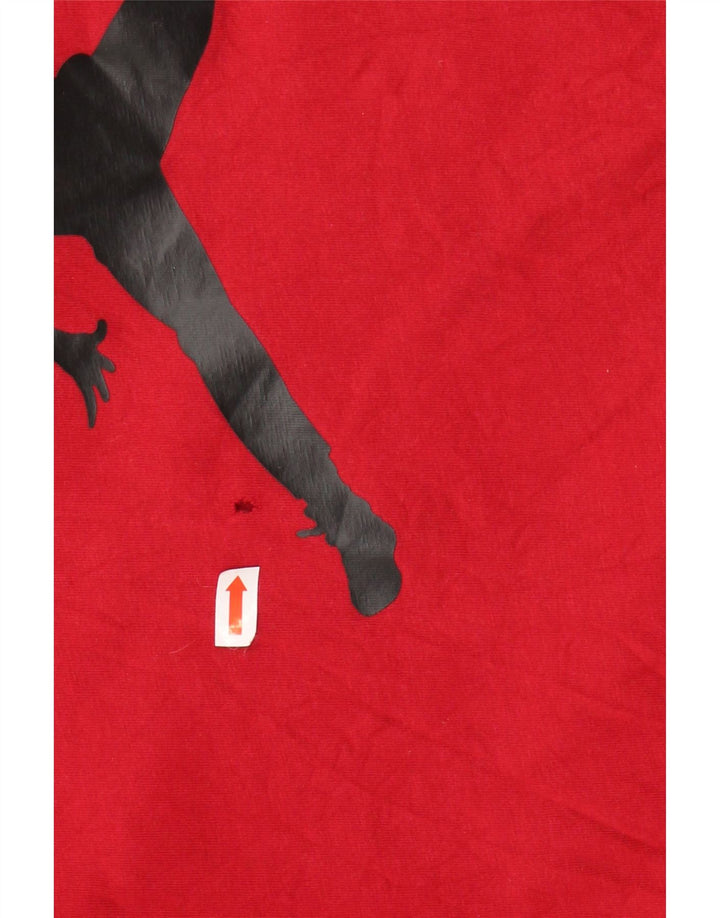 JORDAN Mens Graphic T-Shirt Top Medium Red Cotton