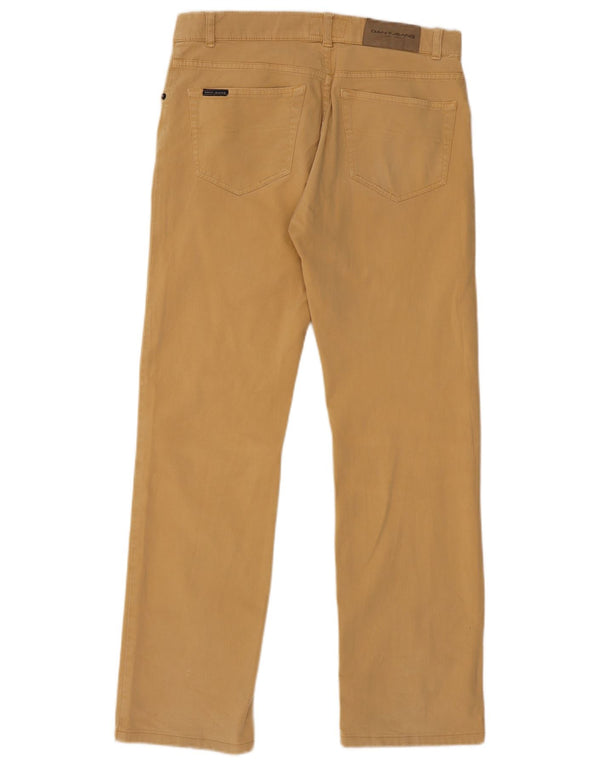 GANT Mens Straight Casual Trousers W32 L31 Beige Cotton