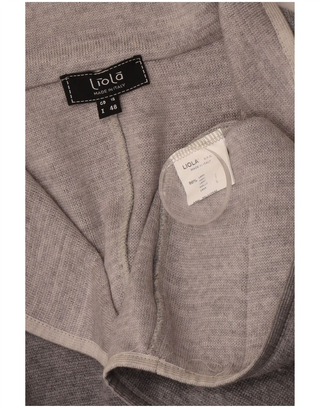 Liola Womens 3 Button Blazer Jacket UK 16 Large Grey Wool