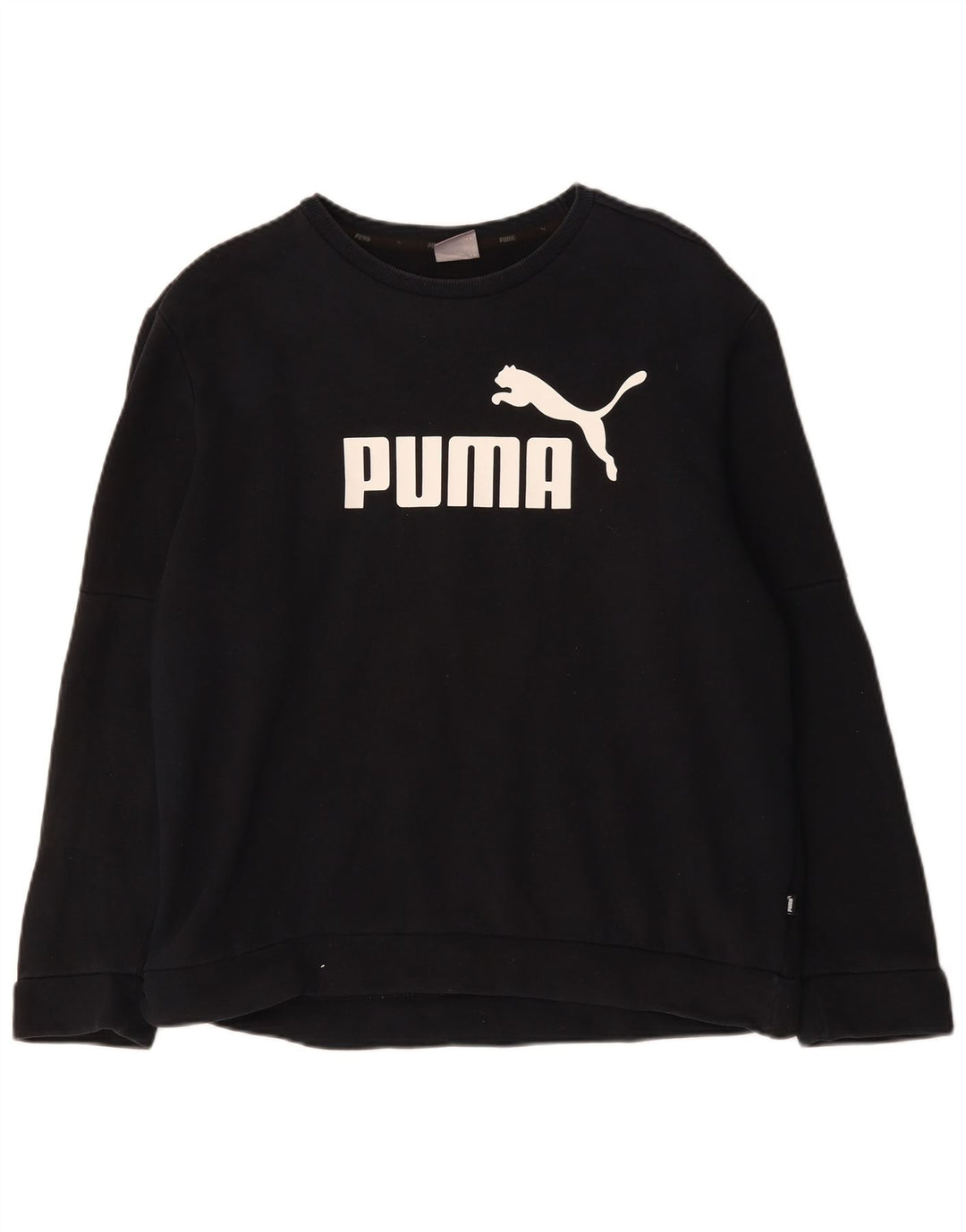 Puma Mens Graphic Sweatshirt Jumper Large Black Cotton