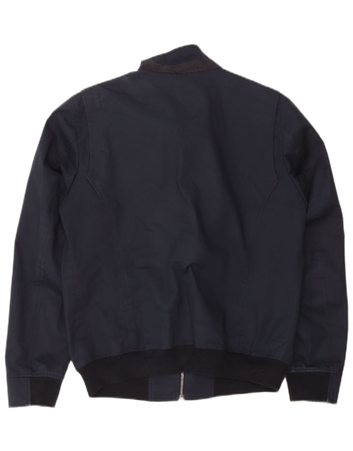 Mabrun Mens Bomber Jacket UK 38 Medium Navy Blue