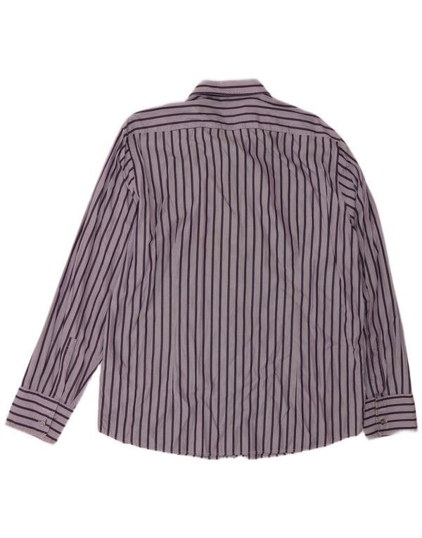 Hugo Boss Mens Regular Fit Shirt XL Purple Striped