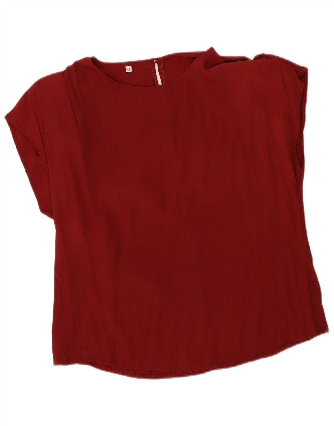 Vintage Womens Blouse Top IT 46 Large Red Silk