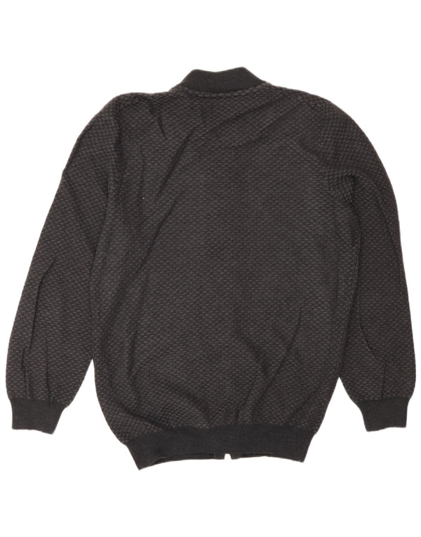 Falconeri Mens Cardigan Sweater IT 54 XL Grey Wool