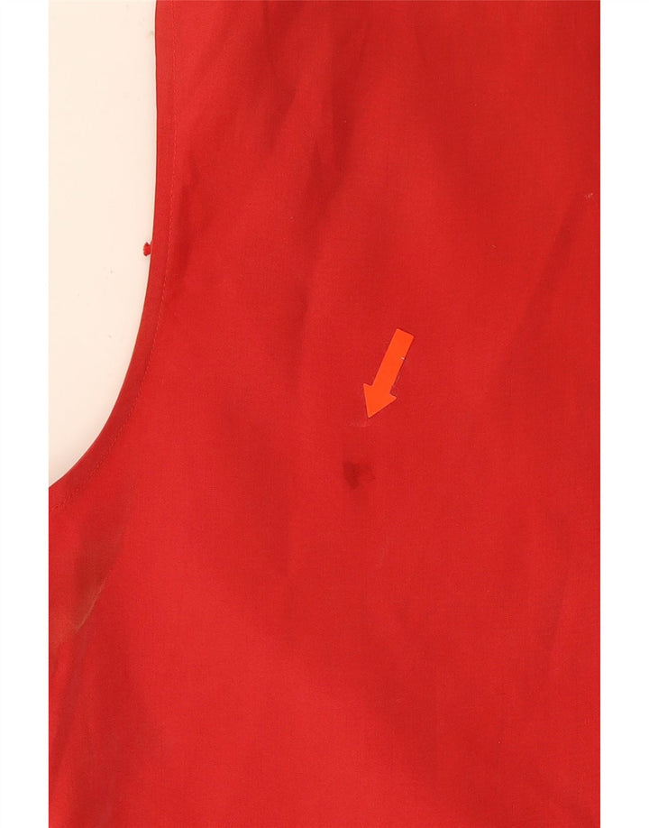 VINTAGE Womens Sleeveless Shirt Blouse IT 44 Medium Red Polyester Vintage Vintage and Second-Hand Vintage from Messina Hembry 