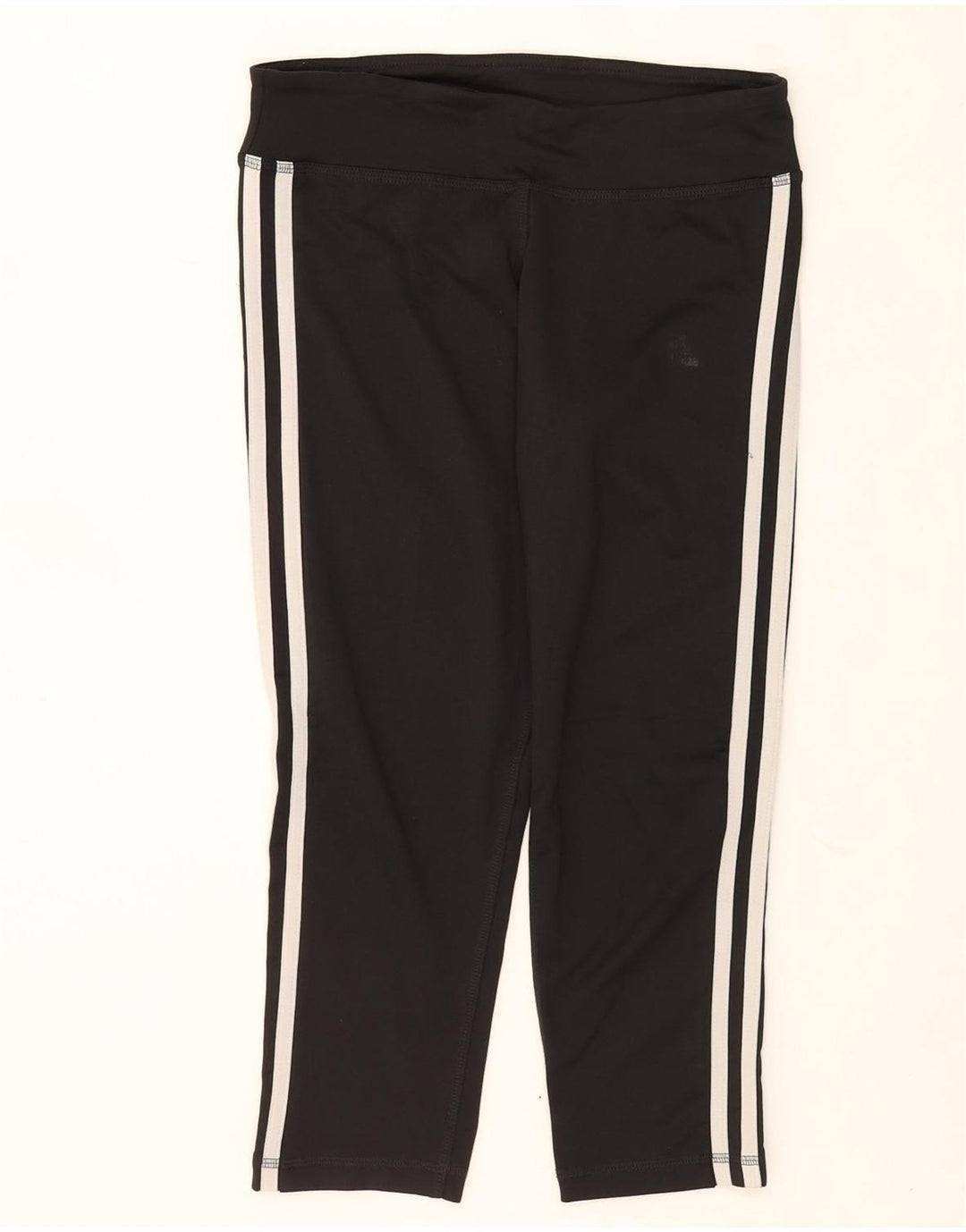 ADIDAS Womens Climalite Capri Leggings UK 8/10 Small  Black Polyester